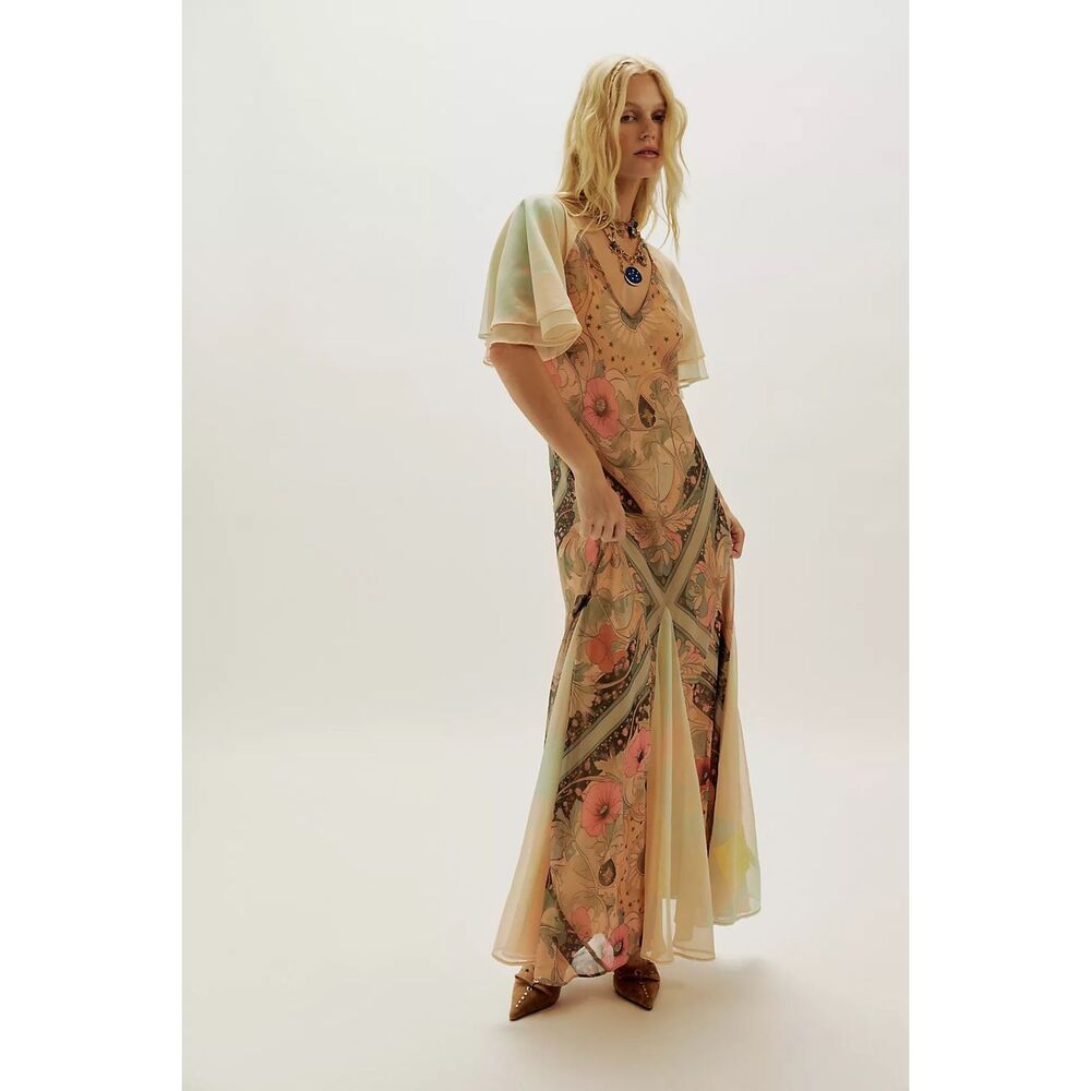 New Free People Celestial Nights Maxi Dress Size Xs, - Picture 4 of 14
